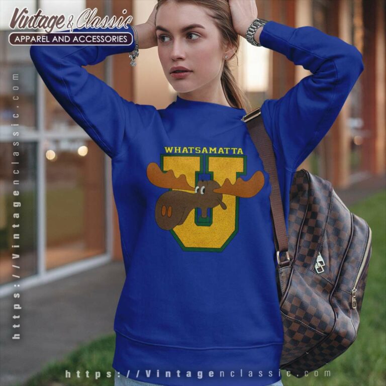 Rocky And Bullwinkle Shirt Whatsamatta University Cartoon Sweatshirt Rocky And Bullwinkle Shirt Whatsamatta University Cartoon Sweatshirt