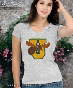 Rocky And Bullwinkle Shirt Whatsamatta University Cartoon V Neck TShirt