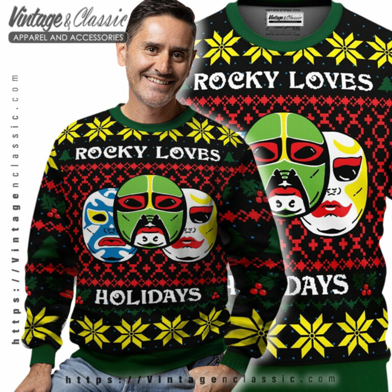 Rocky Loves Holidays 3 Ninjas Ugly Sweater Men Ugly Sweater Rocky Loves Holidays 3 Ninjas Ugly Sweater Men Ugly Sweater