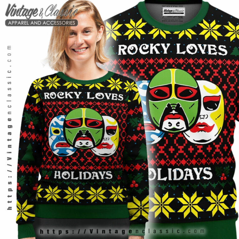 Rocky Loves Holidays 3 Ninjas Ugly Sweater Ugly Sweater shirt Rocky Loves Holidays 3 Ninjas Ugly Sweater Ugly Sweater shirt