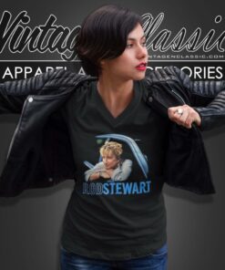 Rod Stewart 2001 Tour V Neck TShirt