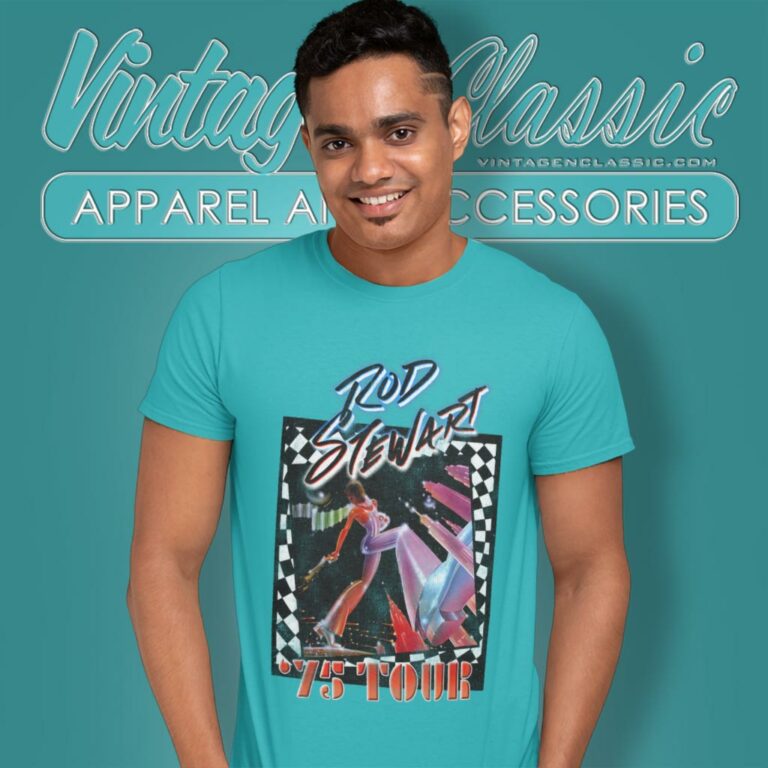 Rod Stewart 75 Tour Retro T Shirt Rod Stewart 75 Tour Retro T Shirt