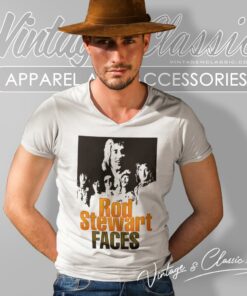 Rod Stewart Faces Tour Shirt 5 Rod Stewart Faces Tour V Neck TShirt