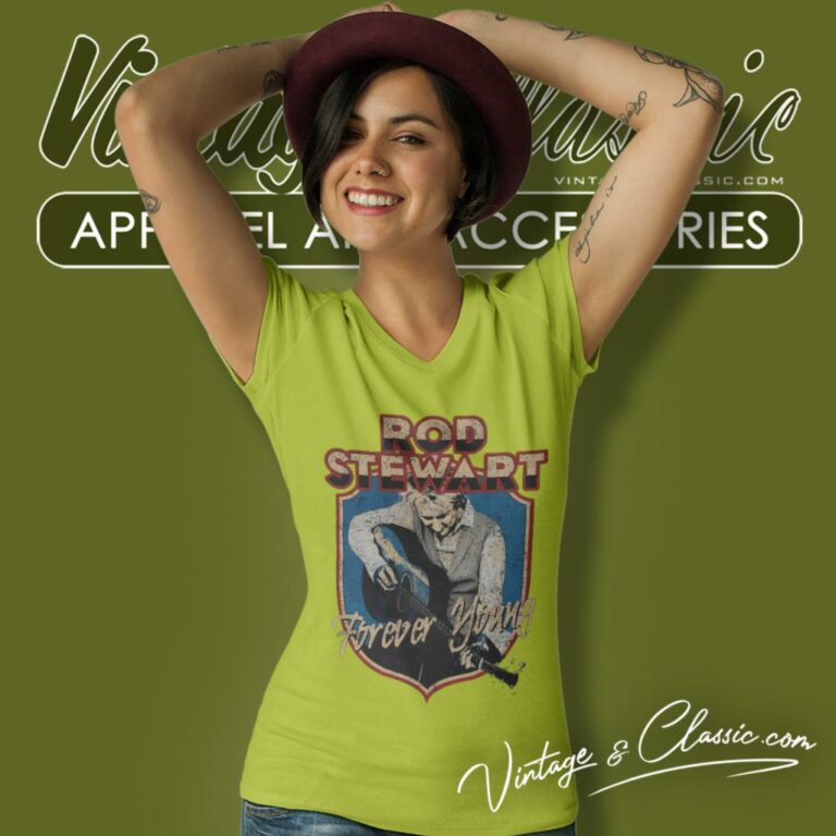 Rod Stewart Forever Young V Neck TShirt Rod Stewart Forever Young V Neck TShirt