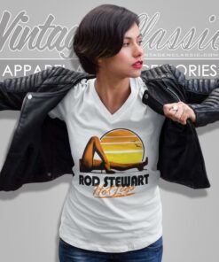 Rod Stewart Hot Legs Tour Shirt 5 Rod Stewart Hot Legs Tour V Neck TShirt