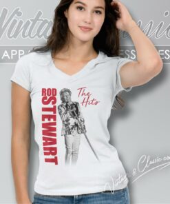 Rod Stewart Las Vegas Photo Shirt 5 Rod Stewart Las Vegas Photo V Neck TShirt