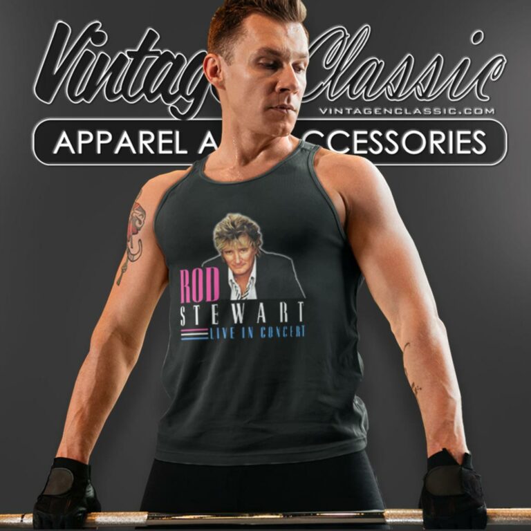 Rod Stewart Live In Concert 1998 Tank Top Racerback Rod Stewart Live In Concert 1998 Tank Top Racerback