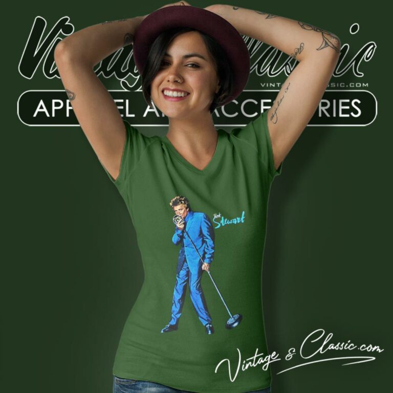 Rod Stewart Live In Concert V Neck TShirt Rod Stewart Live In Concert V Neck TShirt