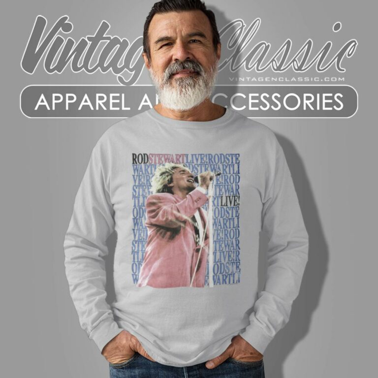 Rod Stewart Live Tour 1989 Long Sleeve Tee Rod Stewart Live Tour 1989 Long Sleeve Tee