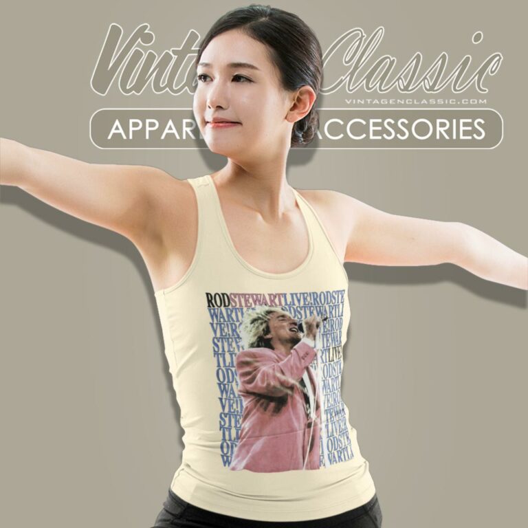 Rod Stewart Live Tour 1989 Tank Top Racerback Rod Stewart Live Tour 1989 Tank Top Racerback