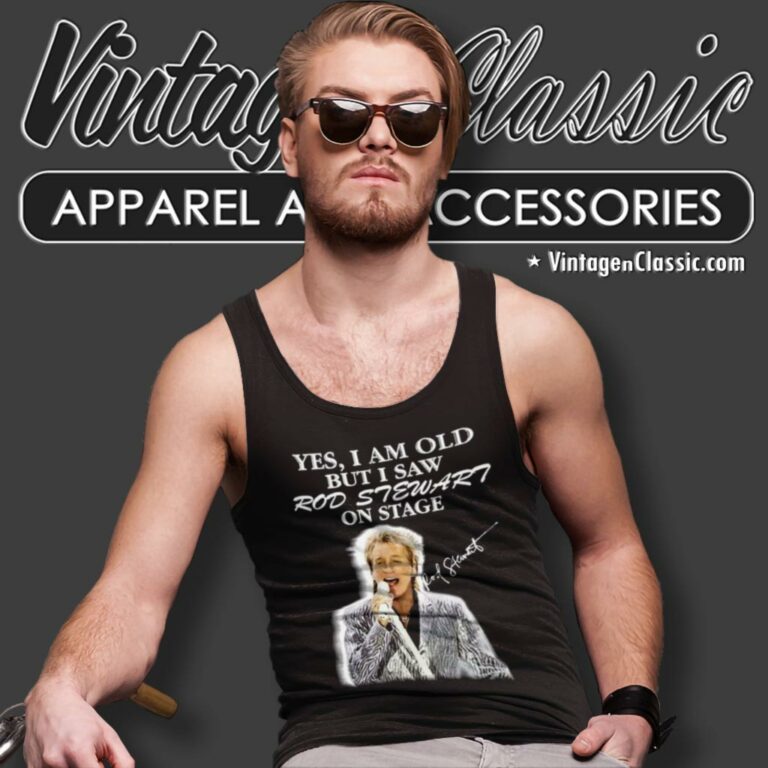 Rod Stewart On Stage Tank Top Racerback Rod Stewart On Stage Tank Top Racerback