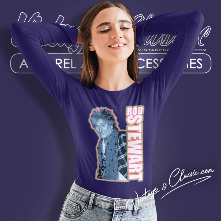 Rod Stewart Photo Long Sleeve Tee Rod Stewart Photo Long Sleeve Tee