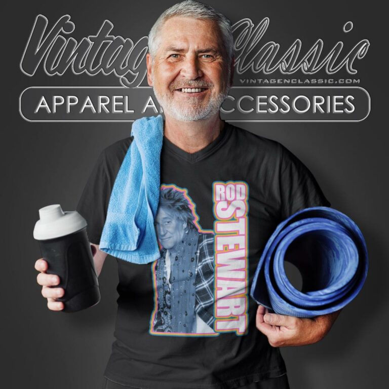 Rod Stewart Photo V Neck TShirt Rod Stewart Photo V Neck TShirt