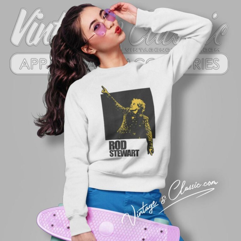 Rod Stewart Pointing Photo Sweatshirt Rod Stewart Pointing Photo Sweatshirt