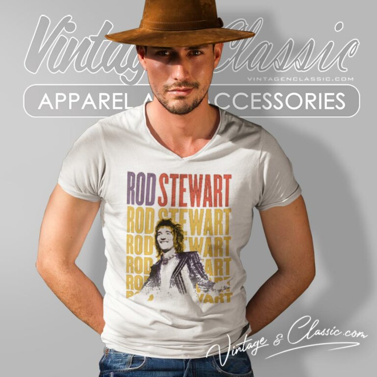 Rod Stewart Repeat Live In Concert V Neck TShirt Rod Stewart Repeat Live In Concert V Neck TShirt