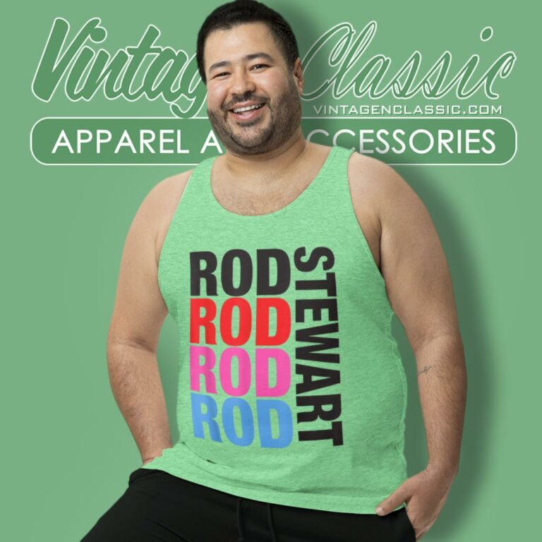 Rod Stewart Repeat Name Tank Top Racerback Rod Stewart Repeat Name Tank Top Racerback
