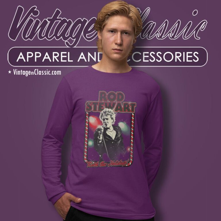 Rod Stewart Rock The Holidays Long Sleeve Tee Rod Stewart Rock The Holidays Long Sleeve Tee