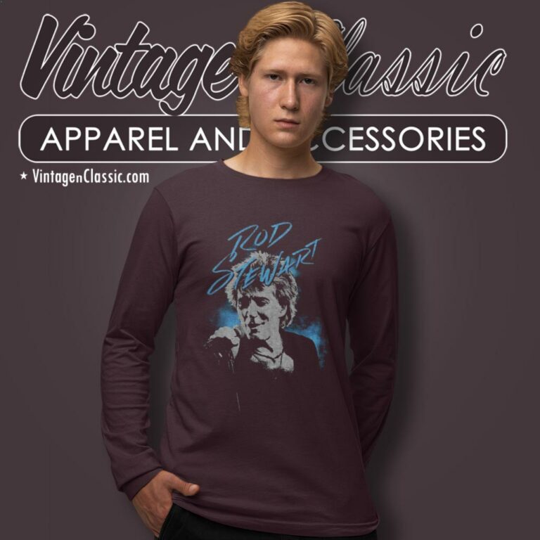 Rod Stewart Scribble Photo Long Sleeve Tee Rod Stewart Scribble Photo Long Sleeve Tee