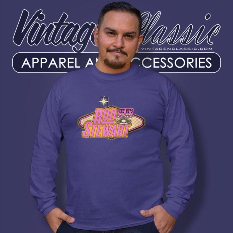 Rod Stewart Shirt The Hits Vegas Marquee Long Sleeve Tee Rod Stewart Shirt The Hits Vegas Marquee Long Sleeve Tee