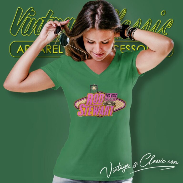 Rod Stewart Shirt The Hits Vegas Marquee V Neck TShirt Rod Stewart Shirt The Hits Vegas Marquee V Neck TShirt