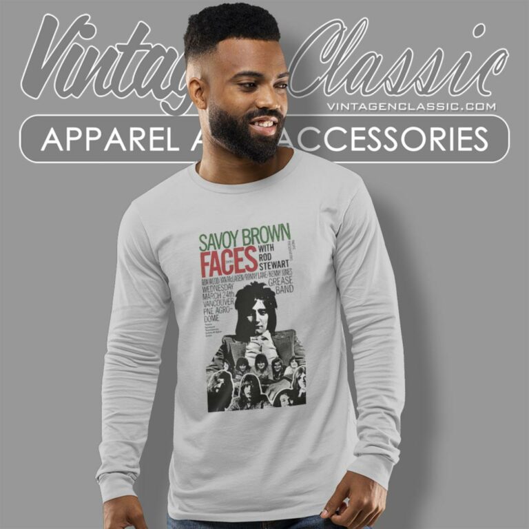 Rod Stewart Singer Long Sleeve Tee Rod Stewart Singer Long Sleeve Tee