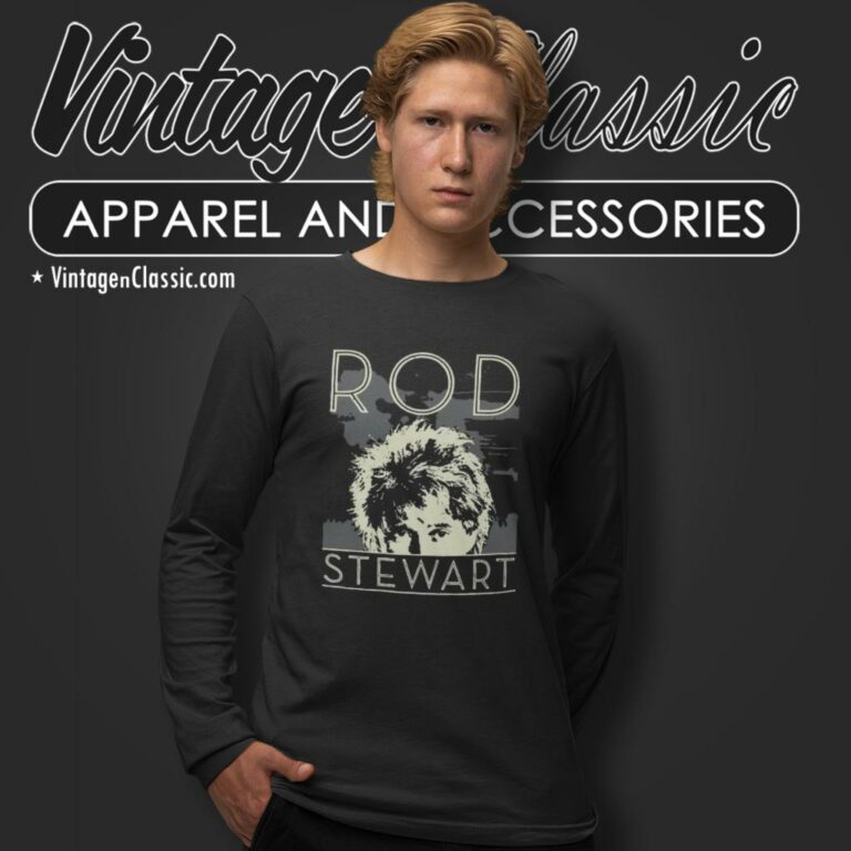 Rod Stewart Splatter Hair Long Sleeve Tee Rod Stewart Splatter Hair Long Sleeve Tee