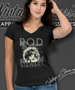 Rod Stewart Splatter Hair V Neck TShirt