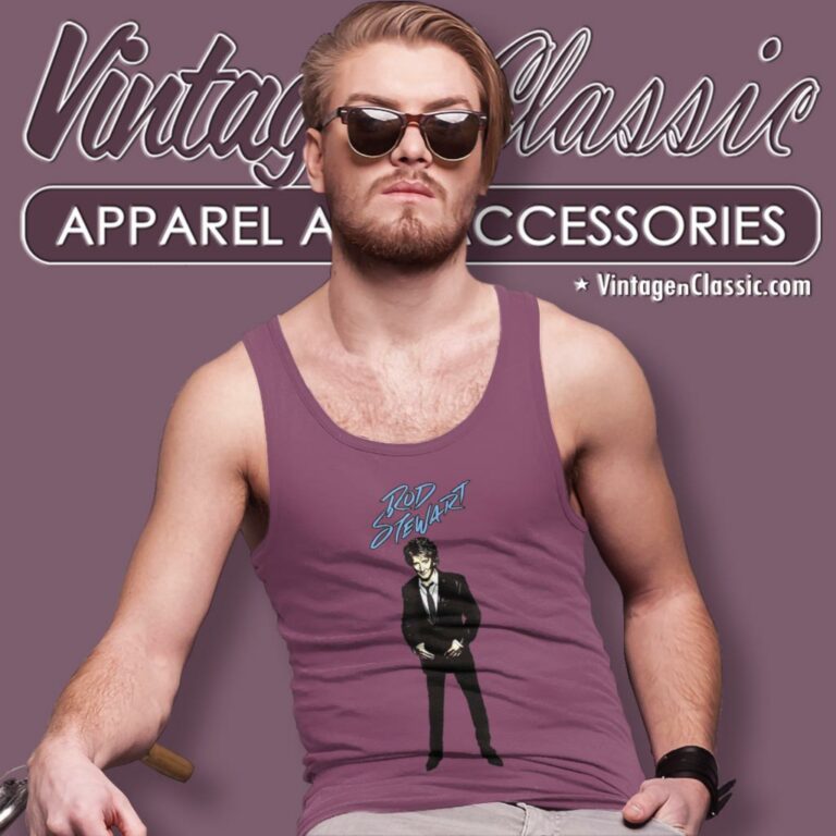 Rod Stewart Standing Tank Top Racerback Rod Stewart Standing Tank Top Racerback