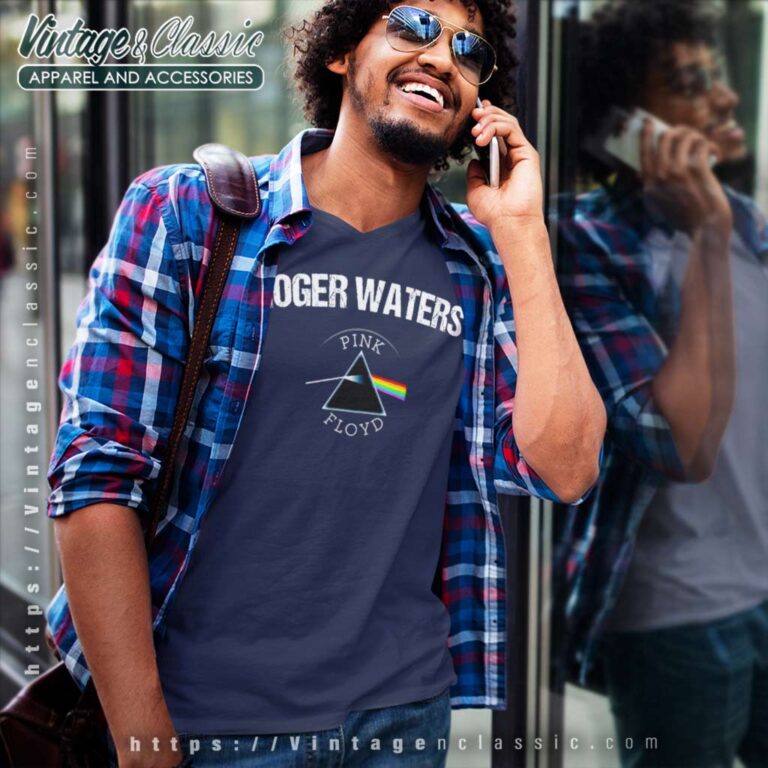 Roger Waters Pink Floyd Logo V Neck TShirt Roger Waters Pink Floyd Logo V Neck TShirt