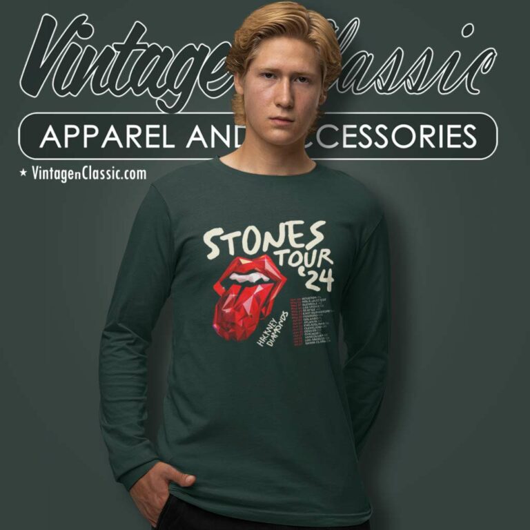 Rolling Stones 2024 Hackney Diamonds Tour Long Sleeve Tee Rolling Stones 2024 Hackney Diamonds Tour Long Sleeve Tee