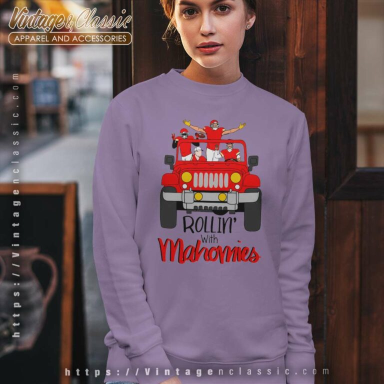 Rolling With Mahomies Chiefs Jeep Sweatshirt Rolling With Mahomies Chiefs Jeep Sweatshirt