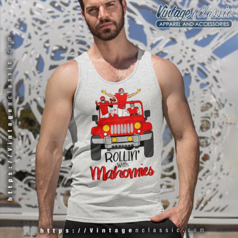 Rolling With Mahomies Chiefs Jeep Tank Top Racerback Rolling With Mahomies Chiefs Jeep Tank Top Racerback