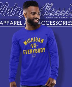 Roman Wilson Michigan Vs Everybody Long Sleeve Tee