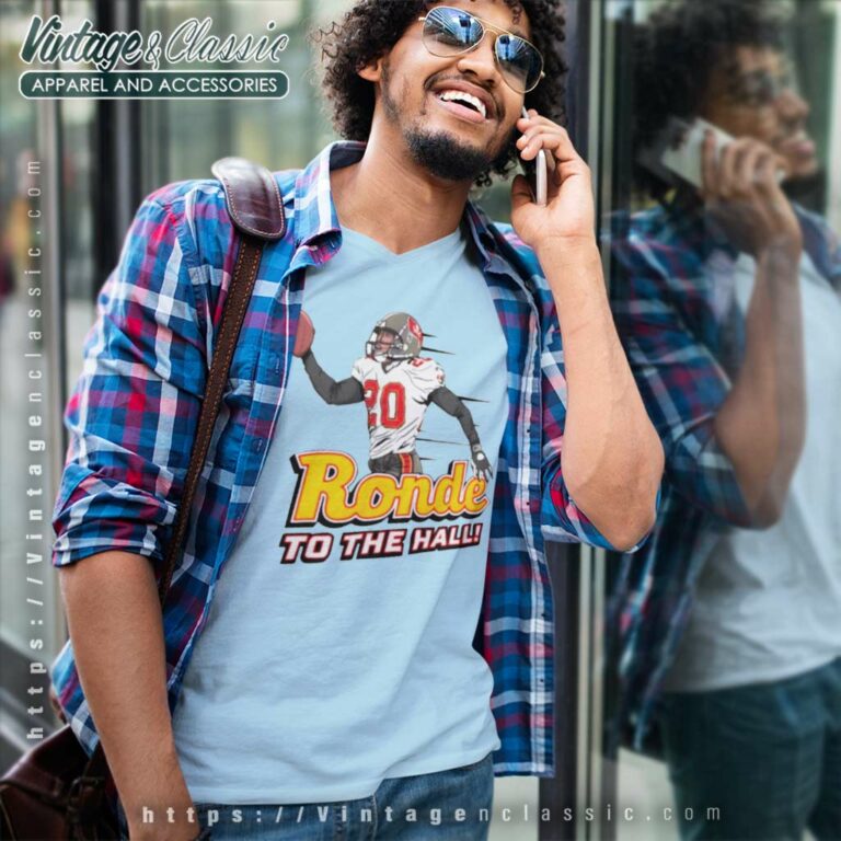 Ronde Barber To The Hall Tampa Bay Buccaneers V Neck TShirt Ronde Barber To The Hall Tampa Bay Buccaneers V Neck TShirt