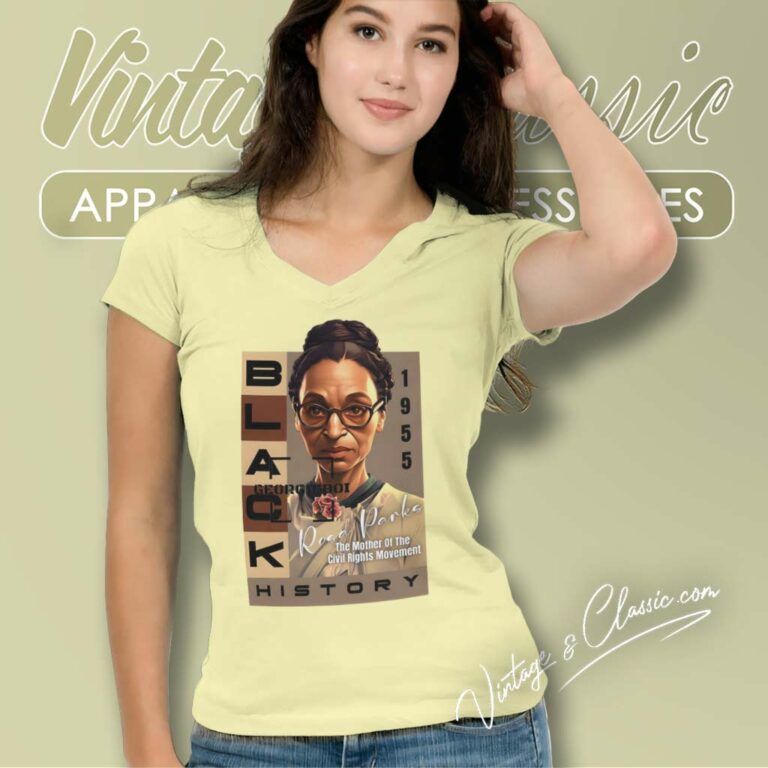 Rosa Parks 1955 Black History V Neck TShirt Rosa Parks 1955 Black History V Neck TShirt