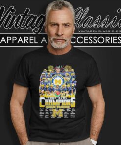 Rose Bowl Champions Michigan Wolverines Football Signatures T Shirt
