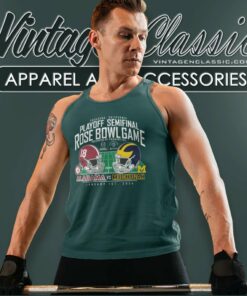 Rose Bowl Game Michigan Vs Alabama College Football Playoff Matchup Tank Top Racerback