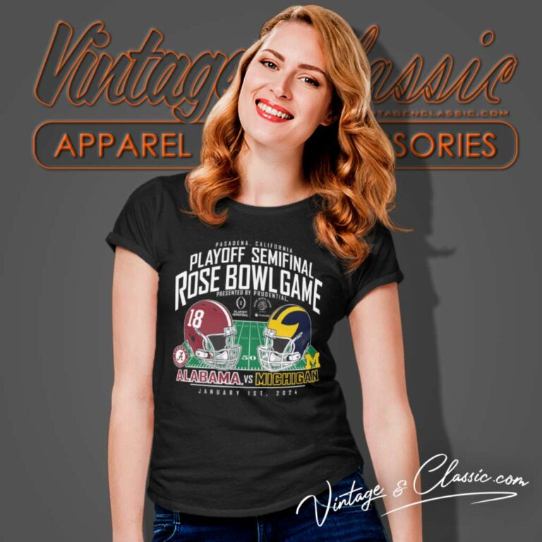 Rose Bowl Game Michigan Vs Alabama College Football Playoff Matchup Women TShirt Rose Bowl Game Michigan Vs Alabama College Football Playoff Matchup Women TShirt
