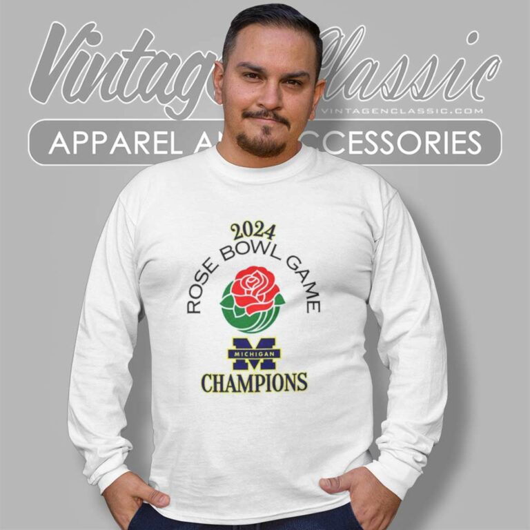 Rose Bowl Game Michigan Wolverines Champions 2024 Long Sleeve Tee 1 Rose Bowl Game Michigan Wolverines Champions 2024 Long Sleeve Tee 1