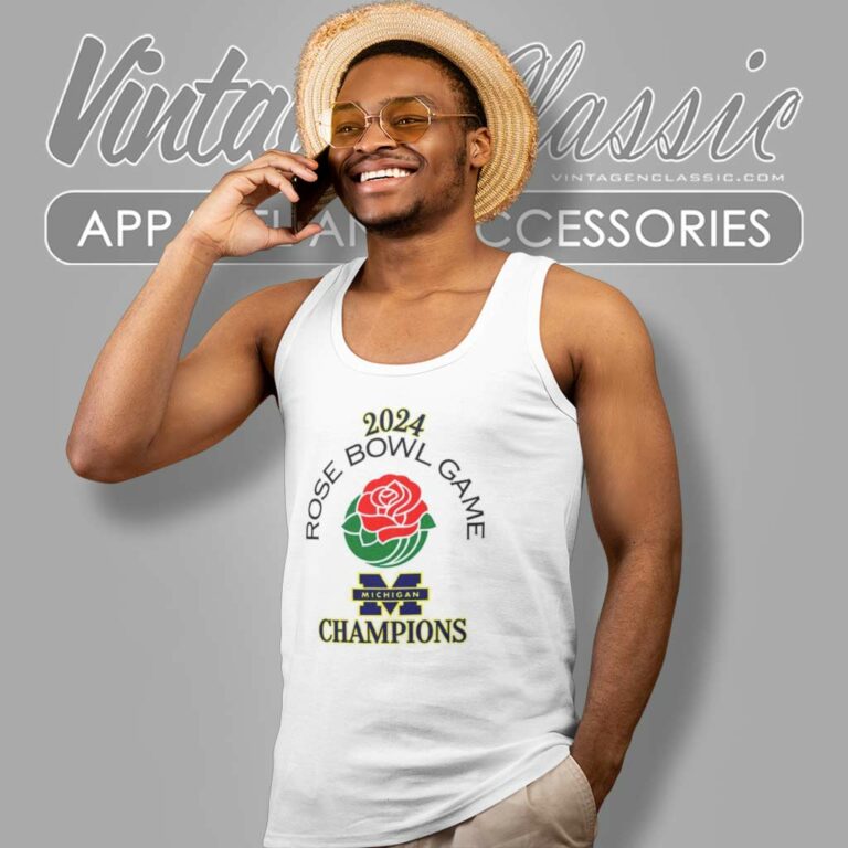 Rose Bowl Game Michigan Wolverines Champions 2024 Tank Top Racerback 1 Rose Bowl Game Michigan Wolverines Champions 2024 Tank Top Racerback 1