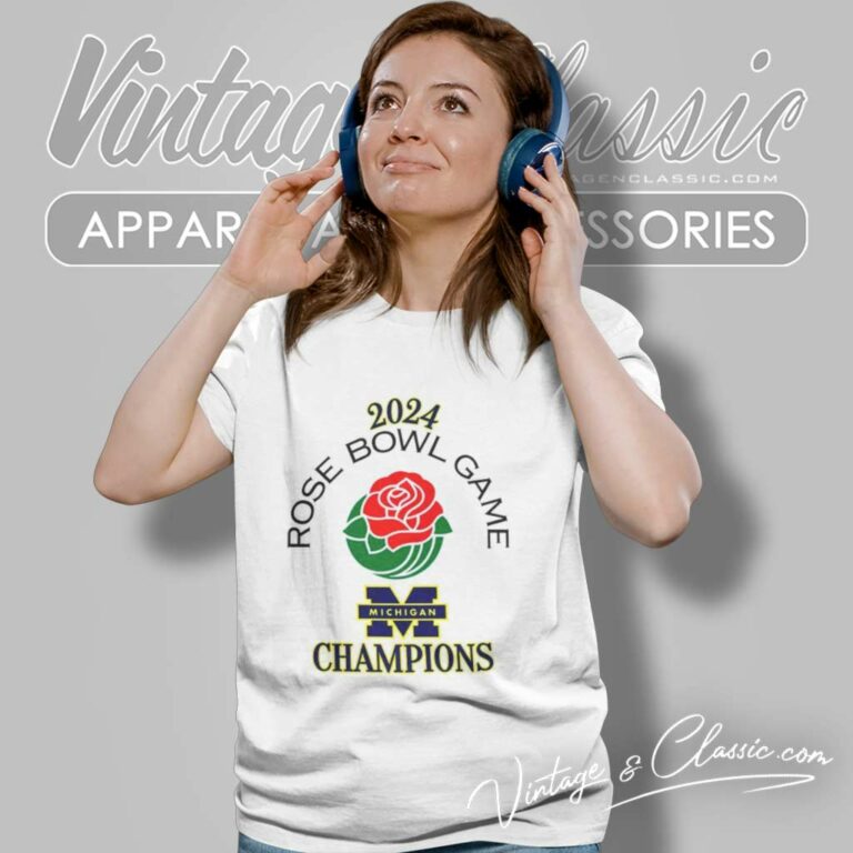 Rose Bowl Game Michigan Wolverines Champions 2024 Women TShirt 1 Rose Bowl Game Michigan Wolverines Champions 2024 Women TShirt 1