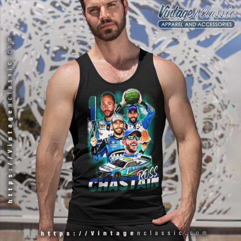 Ross Chastain Vintage Melon Racing Tank Top Racerback Ross Chastain Vintage Melon Racing Tank Top Racerback