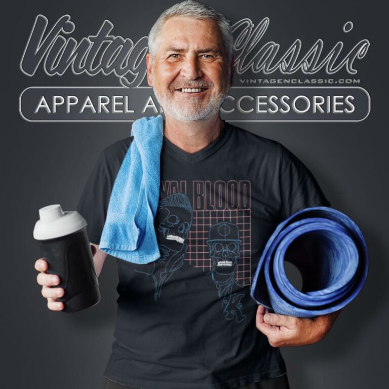 Royal Blood Skeletons Grid V Neck TShirt Royal Blood Skeletons Grid V Neck TShirt