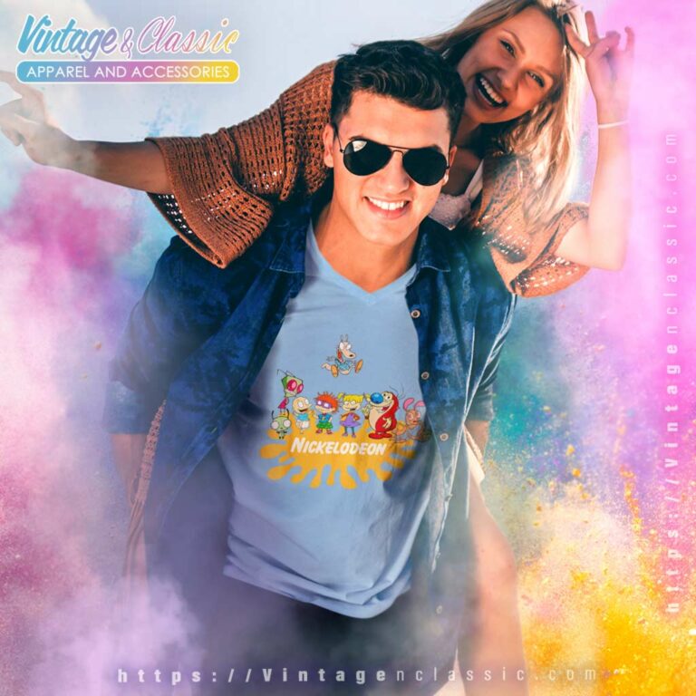 Rugrats Nickelodeon Squad V Neck TShirt Rugrats Nickelodeon Squad V Neck TShirt