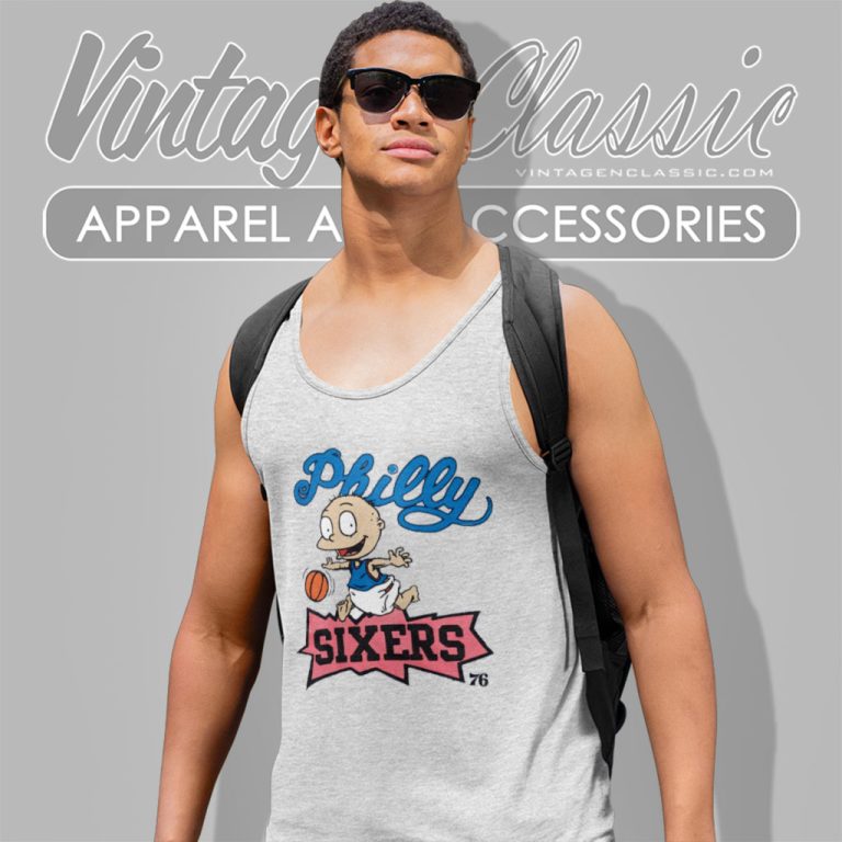 Rugrats Tommy Philadelphia 76ers Tank Top Racerback Rugrats Tommy Philadelphia 76ers Tank Top Racerback