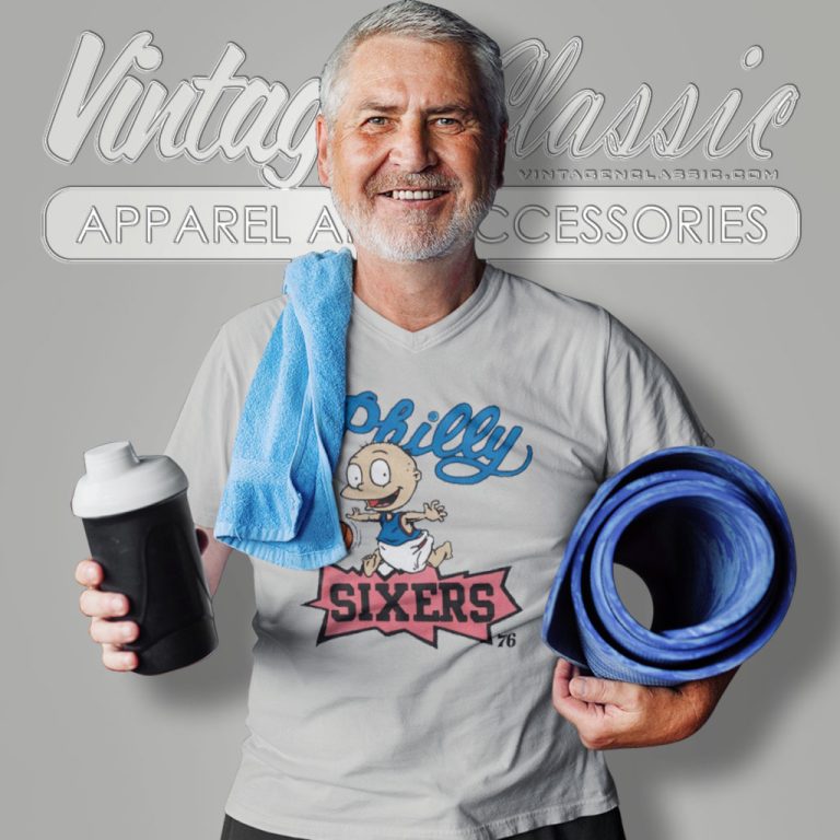 Rugrats Tommy Philadelphia 76ers V Neck TShirt Rugrats Tommy Philadelphia 76ers V Neck TShirt