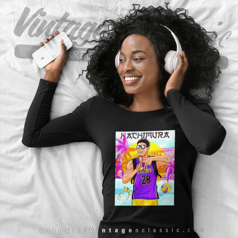 Rui Hachimura Hollywood Here To Stay Long Sleeve Tee Rui Hachimura Hollywood Here To Stay Long Sleeve Tee