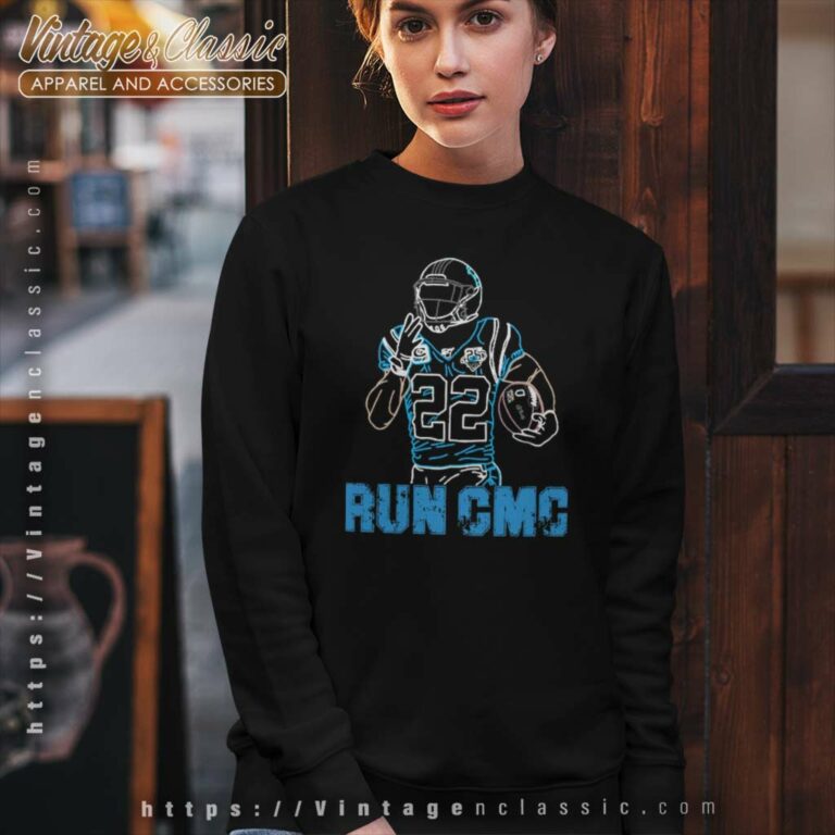 Run Cmc Carolina Panthers Football Art Sweatshirt Run Cmc Carolina Panthers Football Art Sweatshirt
