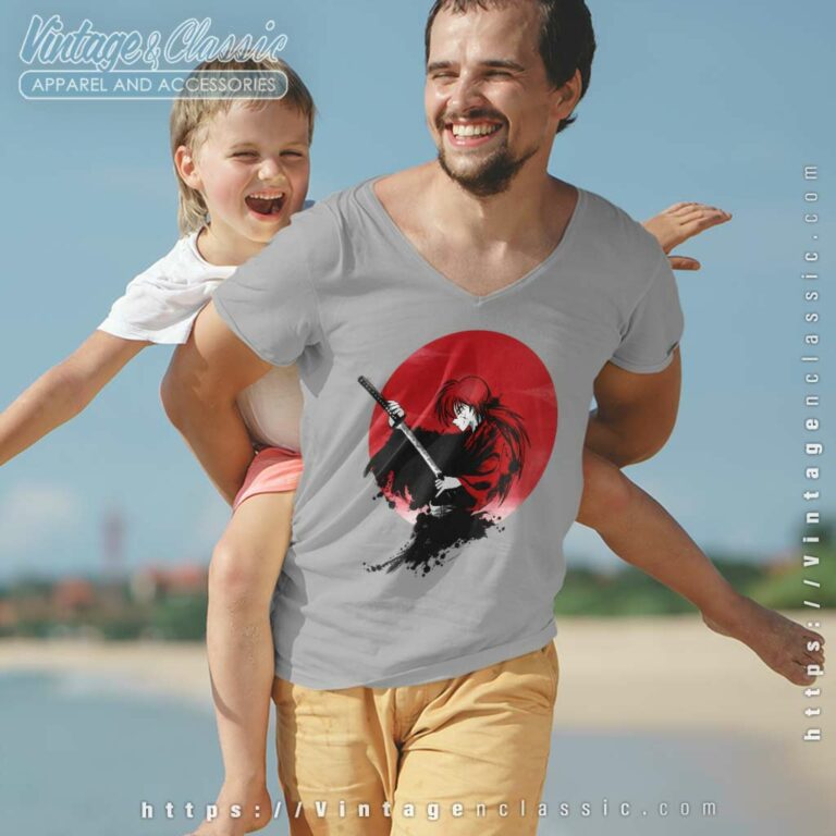Rurouni Kenshin Himura V Neck TShirt Rurouni Kenshin Himura V Neck TShirt