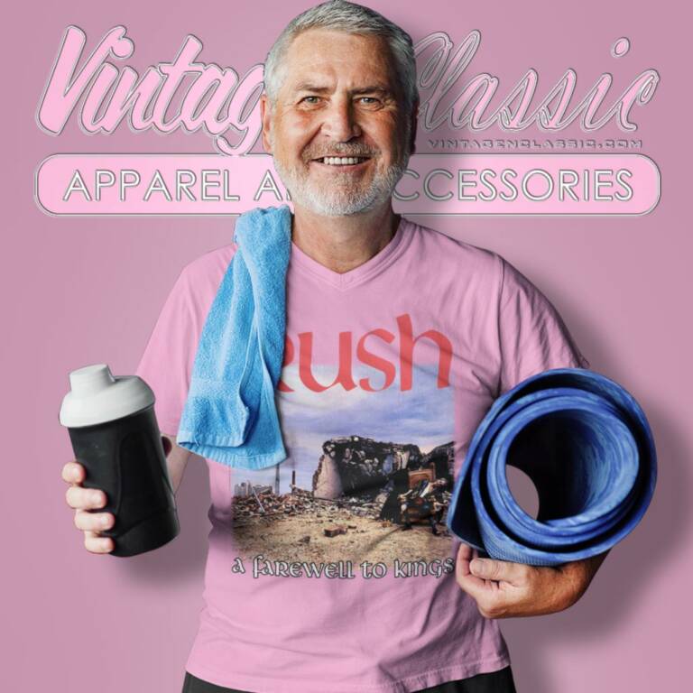 Rush A Farewell To Kings V Neck TShirt Rush A Farewell To Kings V Neck TShirt